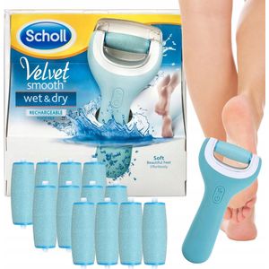 Elektrische Voetvijl Scholl Velvet Smooth Wet & Dry met 13 Rollen