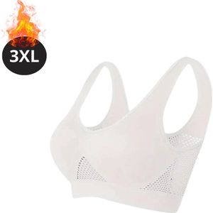 Bovista BH Zonder Beugel - Zonder Bandjes - Push-up Bh's - Comfort Beha - Comfortabel - Sterk - Dames - Plus Size - Wit - Maat 1XL