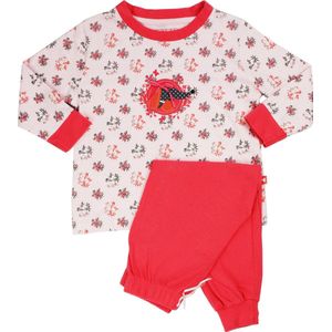 AngelFish Meisjes Pyjama - 100% Katoen - Rood - Maat 92