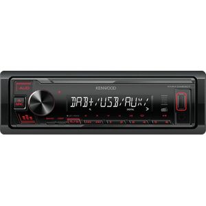 Kenwood KMM-DAB307 - USB-autoradio - DAB+/FM - Rood - 4x50 Watt