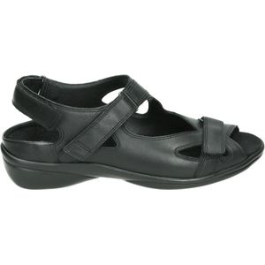 Durea 7258 G - Volwassenen Platte sandalenDames Sandalen - Kleur: Zwart - Maat: 42