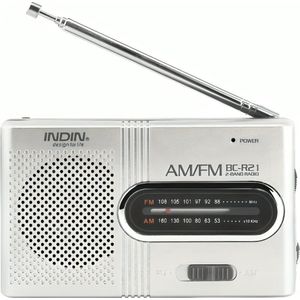 Kleine Draagbare Radio op Batterijen - Batterij Radio - Radio op Batterijen voor Rampen - Noodradio - Zakradio - AM/FM Radio - Koptelefoonaansluiting