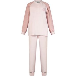 Lunatex - winter pyjama 124253 - warm badstof - roze - maat M