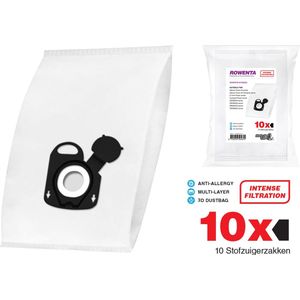 10x Rowenta Silence Force / X-Trem 3D Stofzuigerzakken - Vervanging voor Silence Force 4A Compact - X-Trem Power - ZR200520 - ZR200540 - ZR200720 - ZR200920 stofzakken