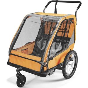VELTRR® Fietskar Voor Kinderen - Kinderfietskar - Kinderbuggy - Oranje