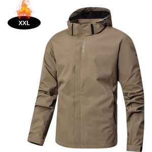 Livano Windjas Heren - Parka - Lente & Herfst - Jas - Volwassen - Windjack - Windbreaker - Outdoor - Khaki - S