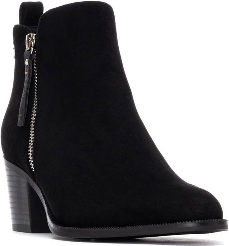 Refresh - 17318004 - Enkellaarsjes - Zwart - 3 tot 5 cm - Ritssluiting - Casual