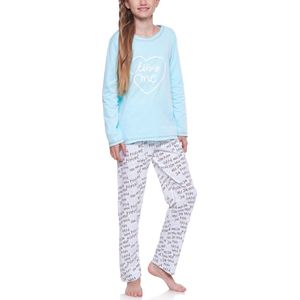 Merry Style Kinderen Pyjama - Lange mouwen - Lange broek - Katoen - MS-TR-1033 - Turquoise-1C - 146