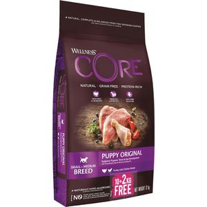 Wellness Core Grain Free Puppy Kalkoen - Hondenvoer - 10+2 kg Bonusbag