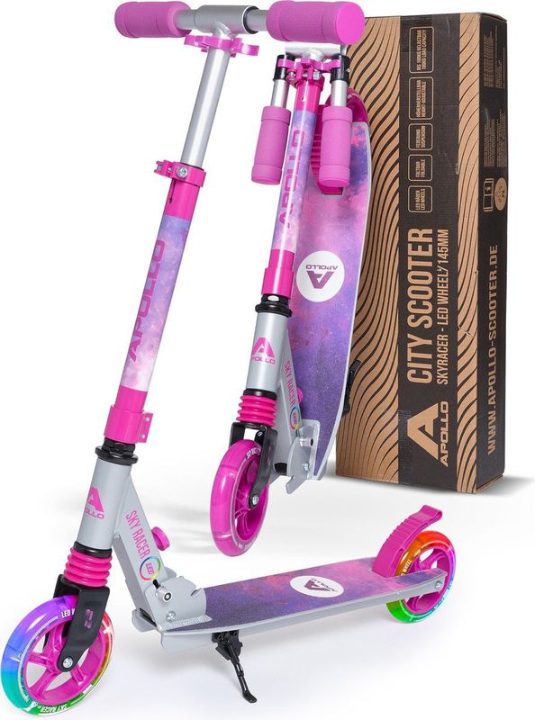 Apollo LED-stadscooter met vering Scooter Skyracer