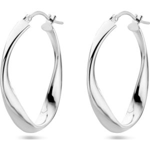 Zilver - Gerhodineerde Oorringen - 31x4 mm - 925 Zilver