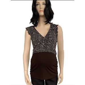 Queen Mum Wrap top met print maat XS