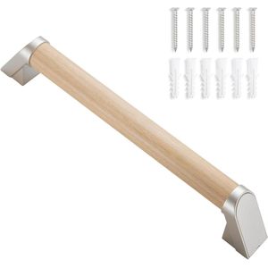 Houten douchehandgreep - Waterdichte handgrepen voor bad en douche - Voor gehandicapten en ouderen - Anti-slip wandgreep - Handdoekhouder 30 cm