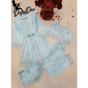 Zijde lingerie set dames - Baby Blue