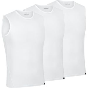 GripGrab - Ultralight 3PACK Mesh Mouwloos Base Layer Zomer Fiets Ondershirt Polygiene Zweethemd - Wit - Heren - Maat XXL