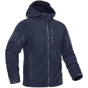Fleecejack voor heren - Tactische hoodie, warme overgangsjas met volledige ritssluiting
