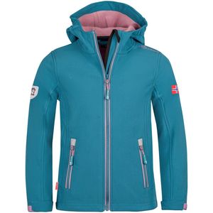 Trollkids - Trollfjord - Softshelljack - Blauw - 98 cm - Meisjes