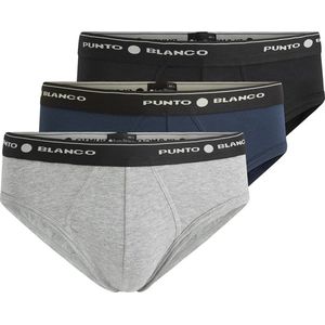 Punto Blanco Slips Heren | Ondergoed Heren Slips | Zwart Grijs Blauw | Basix  3-pack 53489-10 595 XL