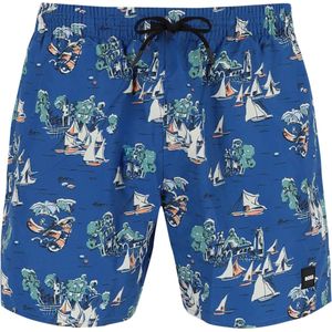 HUGO BOSS Piranha swim shorts, heren zwembroek, kobalt blauw dessin