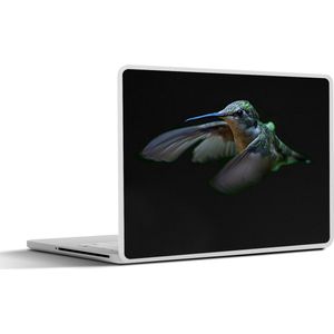 Laptop sticker - 11.6 inch - Kolibrie - Vogel - Veren - Zwart - 30x21cm - Laptopstickers - Laptop skin - Cover