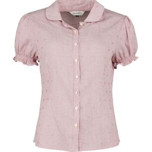 Banned - Heart On Her Sleeve Blouse - S - Roze