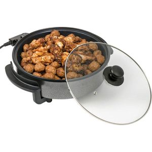 Hotpot Electrisch - Kaasfondue - Chinese Fondueset - Fonduepannen - Zwart met Zilver