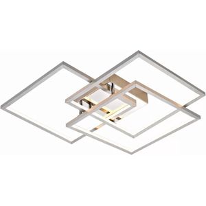 Frame LED Plafonniere 48 cm voor woonkamer - Warm wit licht - 3 lichtpunten - Vierkant