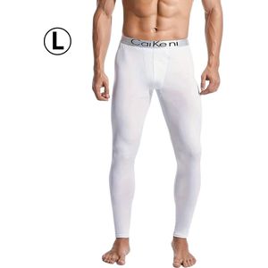 Bovista Thermo - Thermokleding - Thermobroek - Voor Heren - Beenverwarmers - Fleece - Broek - Wit - Maat L