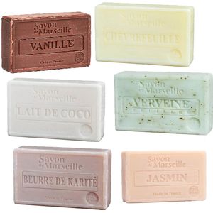 Le Chatelard 1802 - Marseille Zeep Set van 6 - Jasmijn - Karité - Kokos - Verbena - Vanille - Kamperfoelie