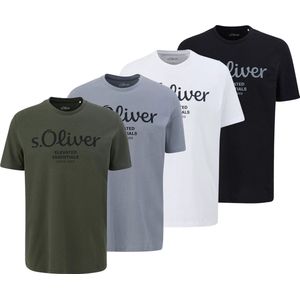 s.Oliver T-shirt Logo T-Shirt Verpakking van 4