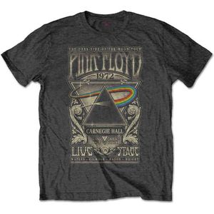 Pink Floyd - Carnegie Hall Poster Heren T-shirt - S - Grijs