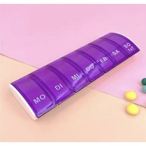 New Age Devi - Pillendoosje met 7 compartimenten voor 1 week - paars - Duits