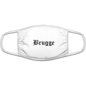 Brugge mondkapje | gezichtsmasker | bescherming | bedrukt | logo | Wit mondmasker van katoen, uitwasbaar & herbruikbaar. Geschikt voor OV