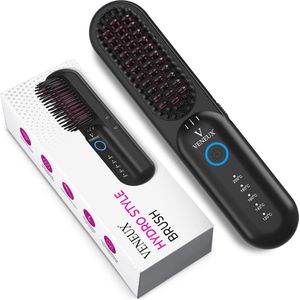 VENEUX® Draadloze Stijlborstel - Stijltang - Haarborstel - Warmteborstel
