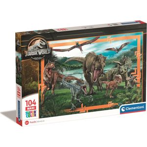 Clementoni - Puzzel 104 Stukjes Maxi Jurassic World, Kinderpuzzels, 4-6 jaar, 23770