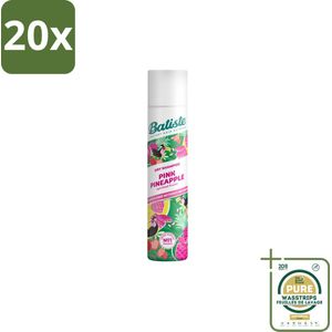 20 x Batiste - Pink Pineapple - Droogshampoo - Friszoete Geur - Verfrist en Geeft Volume - 200ml - Grootverpakking - Droogshampoo - Fris Haar - Fruitige Geur - Tropisch Haar - Haarkleur