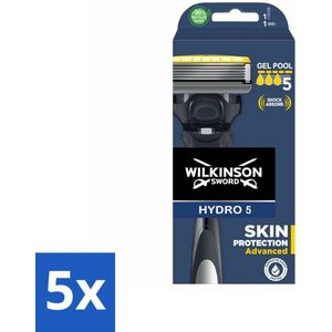 5 x Wilkinson Sword - Navulmesjes - Hydro 5 Skin Protection Advanced - Beschermend - 1 mesje - Scheermes - Scheren - Scherpen - Huidbescherming - Scherpen Met Menthol