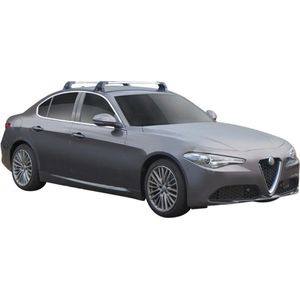 Alfa Romeo Giulia Premium Dakdrager Zilver 2016 - heden Whispbar Flush Auto Exterieur Accessoires