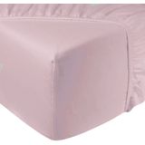 DoubleDry Hoeslaken - Flanel - Licht Roze - 100% Katoen - Rondom Elastiek
