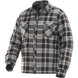 Jobman 5157 Flannel Shirt Lined 65515701 - Grijs Oranje