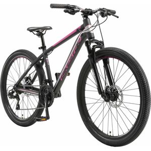 Bikestar 26 inch, 21 speed hardtail Sport MTB, zwart / roze