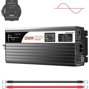 Zuivere Sinusomvormer 2500W - DC 12V naar AC 230V Zonne-energieomvormer