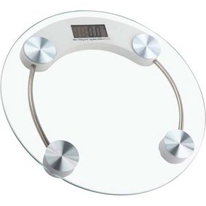 Glazen digitale personenweegschaal tot 150 kg met automatisch uitschakelen