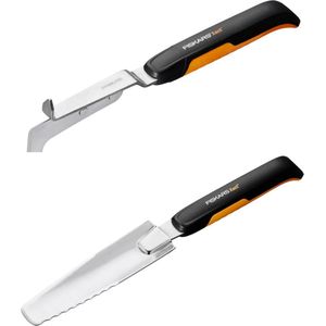 Fiskars Xact Onkruidsteker & Onkruidmes - Onkruidtrekker - Complete Set voor Onkruidbestrijding