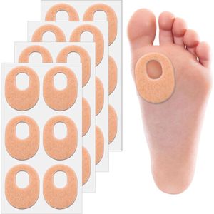 Eeltkussens voor voeten en maïskussens voor tenen - 24 stuks, zelfklevend met vilten vulling
