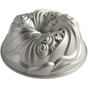 Tulband Bakvorm ""Let It Snow Bundt Pan"" - Nordic Ware | Sparkling Silver Holiday