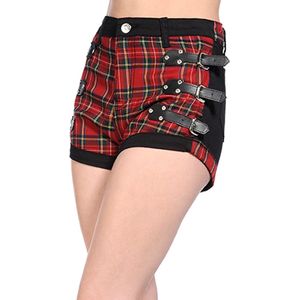 Banned - Tartan Korte broek - XS - Zwart