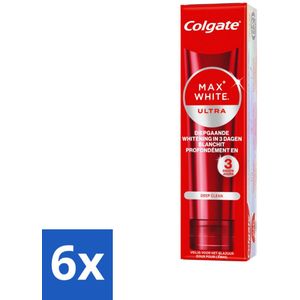 Colgate - Tandpasta - Max White - Ultra Deep Clean Whitening - 75 ml - Voordeelverpakking - 6 stuks