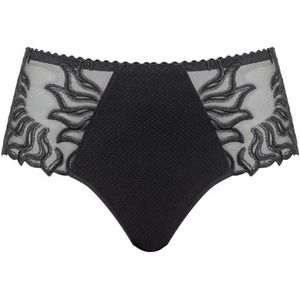 Louisa Bracq Esperanza hipster – zwart – semi-transparant met geborduurde details - EU 40