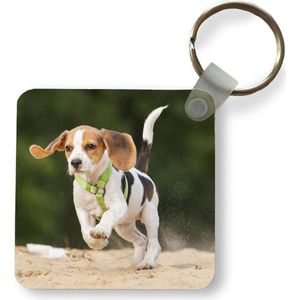 Sleutelhanger - Uitdeelcadeautjes - Pup - Beagle - Rennen - Plastic